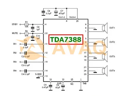 TDA7388 Circuit Diagram